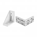 Uxcell 4set Inside Corner Bracket Gusset Kits 88x88x42mm 4590 Angle Connector For European 4545 5050 Series Aluminum Profile