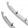 Hecasa Upper Lower Grill Trim Compatible With 2011-2015 Ford Explorer Silvery Front Grille Replacement For Bb5z-8200-aa