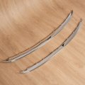 Hecasa Upper Lower Grill Trim Compatible With 2011-2015 Ford Explorer Silvery Front Grille Replacement For Bb5z-8200-aa