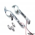 Httmt- Mt203 Ttt003-2 Chrome Custom Wisdom Eye Mirrors Set Led Turn Signals Fit H-d Motorcycle