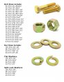 Grade 8 Hex Cap Screws Nuts Washers Fine Thread Zinc Yellow Assortment 1268 Pieces