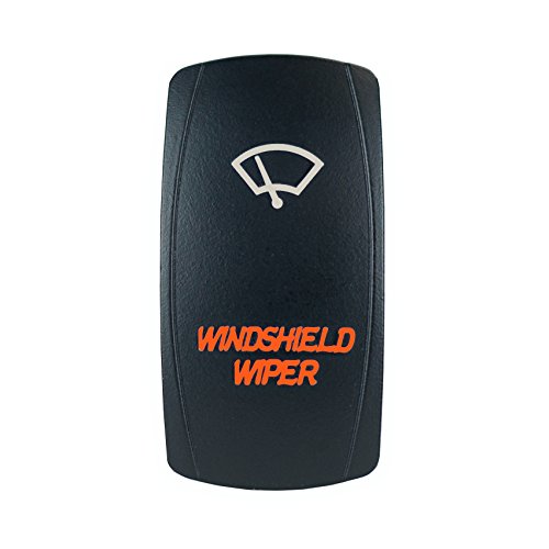 Laser Backlit Orange Rocker Switch Windshield Wiper 20a 12v On Off Led Light Stv Motorsports
