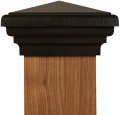 4x4 Post Cap 3 5 Case Of 6 Black Pyramid Style Square Top For Outdoor Fences Mailboxes Decks By Atlanta Capsa 