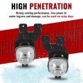 Fog Light Pair For 1999-2004d Excursion F250 F350 F450 F550 Super Duty Clear Lens Black Bezel Halogen Assembly Mo-4738