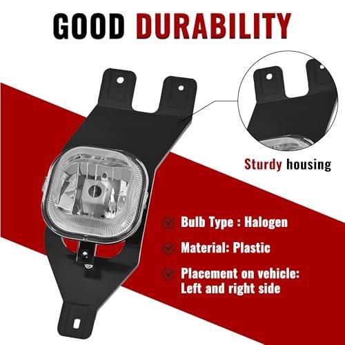 Fog Light Pair For 1999-2004d Excursion F250 F350 F450 F550 Super Duty Clear Lens Black Bezel Halogen Assembly Mo-4738