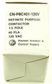 Cn-pbc401-120v Definite Purpose Contactor 40amp 1pole 120v Coil 