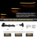 Sequential Turn Signal Vipmotoz Smoked Lens Amber Led Strips Side Mirror Indicator Light Blinker Lamp Replacement For Bmw F25