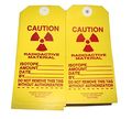 Caution Radioactive Materials Pre-strung Tags 100 Per Package 