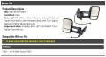Power Tow Mirror Set 2 Piece Manual Telescopic Heated Glass Turn Signal Folding Black Textured Compatible With 2007-2013 Gmc