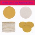 Waltyotur 100pcs Hook And Loop Sanding Discs 5 Inch No-hole 240-grit Sandpaper Backing Aluminum Oxide Round For Polishing