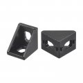 4set Inside Corner Bracket Gusset Kits 20x20x17mm 2020 Angle Connector For European Series Aluminum Profile Black 8 X Slider 
