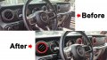 Air Conditioner Vent Ring Interior Accessories For Wrangler Jl 2018-2023 Gladiator Jt 2020-2023 Dashboard Conditioning Outlet