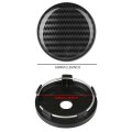 Usonline911 4 Pack 60mm Carbon-fiber Stripe Car Emblem Hub Wheel Center Cap Cover Sticker Aluminum