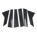 6pcs Black Window Bc Pillar Posts Cover Trim For Honda Civic Sedan 11th 2022 Gloss Finish Door Molding Lzst01 