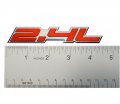 Erpart 2 4l Liter Embossed Red On Highly Polished Silver Real Aluminum Auto Emblem Badge Nameplate Pack Of