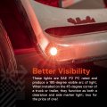 True Mods 10pc 3 4 Round Red Trailer Led Marker Light Wire Turn Brake Tail Lights Dot Fmvss 108 Sae P2pc Semi-spherical Output