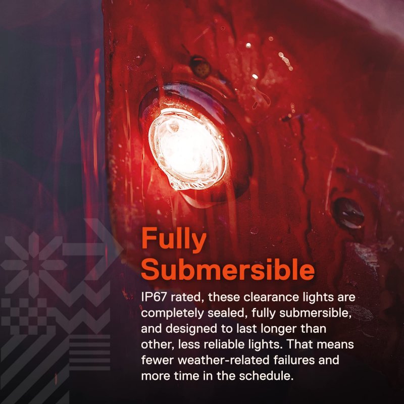 True Mods 10pc 3 4 Round Red Trailer Led Marker Light Wire Turn Brake Tail Lights Dot Fmvss 108 Sae P2pc Semi-spherical Output