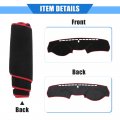 Vekauto Car Dashboard Cover Compatible For Honda Accord 2008-2013 Protective Polyester Black Red Center Console Interior Trim