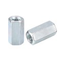 15pcs M6x10x18mm Coupling Nuts Galvanized Carbon Steel Hex Threaded Rod Coupler For Furniture Electronic Industrial 