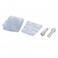 Uxcell 4mm-17mm Thickness Metal Screw Adjustable Glass Clamps Silver Tone 2pcs