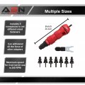 Abn Pneumatic Rivet Gun Drill Adapter 1 4in Nut Tool Attachment With 8 Nosepieces For Cordless Or Corded Drills