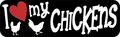 Stickertalk 10in X 3in I Love My Chickens Magnet Vinyl Pet Animal Magnets 