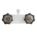 Dura Faucet Df-sa100s-wt White Rv Shower Valve Diverter Smoked Acrylic Knobs For Recreational Vehicle Motorhome Travel Trailer 