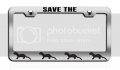 Save The Weasels Logo Chrome Metal License Plate Frame Tag Holder W82 