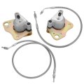 Front Brake Calipers And Hose Lines For Polaris Ranger 500 650 425 4x4 6x6 2x4 T M 2001 2004 