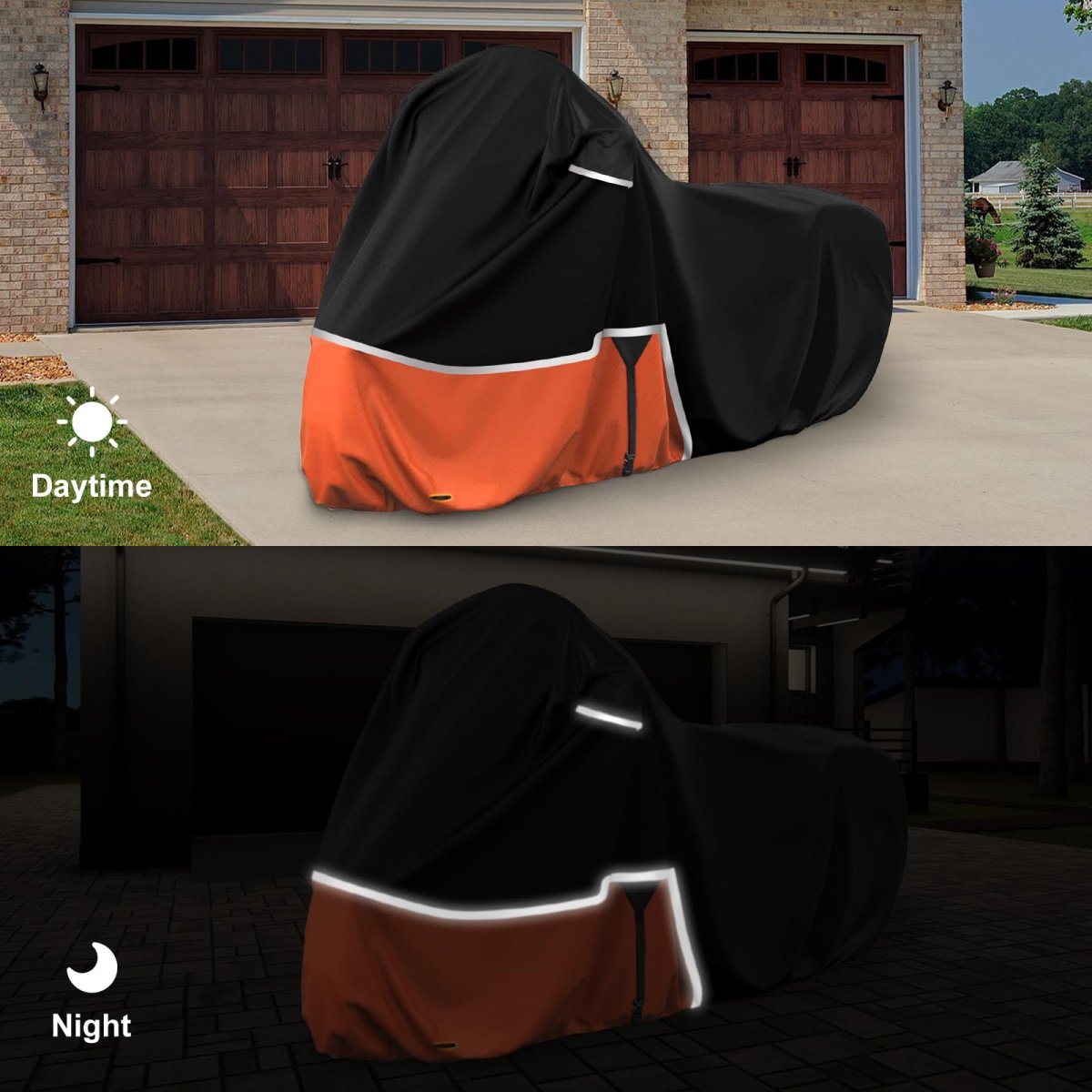Waterproof Motorcycle Cover For Indian Scout Bobber And Chief 420d Oxford Cloth Heavy Duty All Weather Protection Orange Size