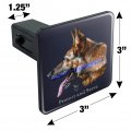 Protect And Serve K9 Police Thin Blue Line German Shepherd Dog Tow Trailer Hitch Cover For 1 25 In Receivers Black Abs Plastic