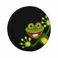 Miyasang Merry Green Frog Spare Tire Cover Animal Happy Paw Joy Big Red Eyes Weatherproof Universal Wheel Protectors Camper 