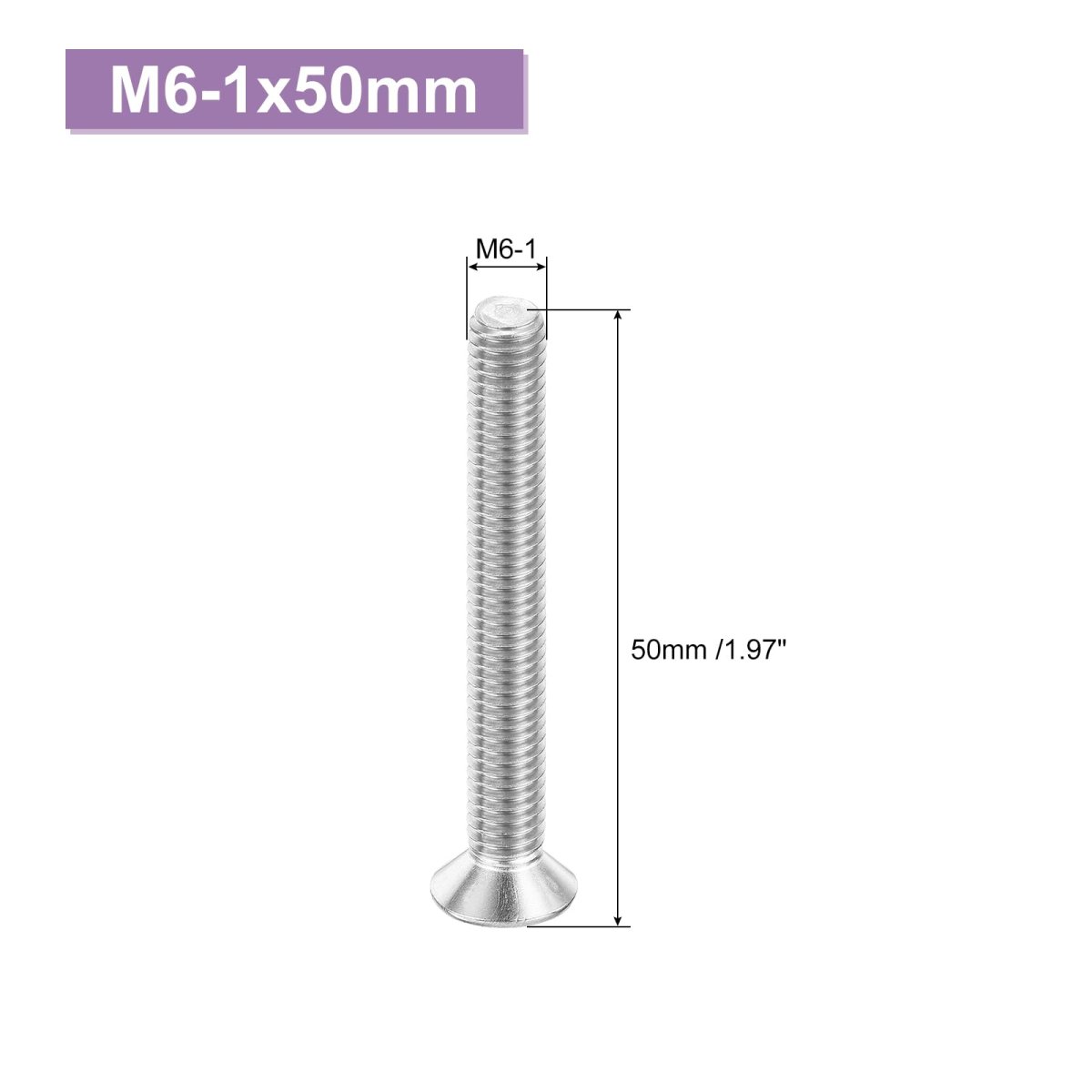 20 Pcs M6-1x50 Machine Screws Phillips Pan Cross Head Fasteners Bolts 304 Stainless Steel Silver For Wall Socket House Repairs