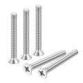 20 Pcs M6-1x50 Machine Screws Phillips Pan Cross Head Fasteners Bolts 304 Stainless Steel Silver For Wall Socket House Repairs 