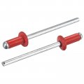 Aluminum Blind Rivets 3 2mm X 7mm 1 8 9 32 Open End Rivet Flat Round Head For Joining Metal Plate Leather Red 200 Pcs 