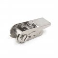Uxcell Silver Tone Stainless Steel Ratchet Buckle For 25mm Width Tie Down Strap