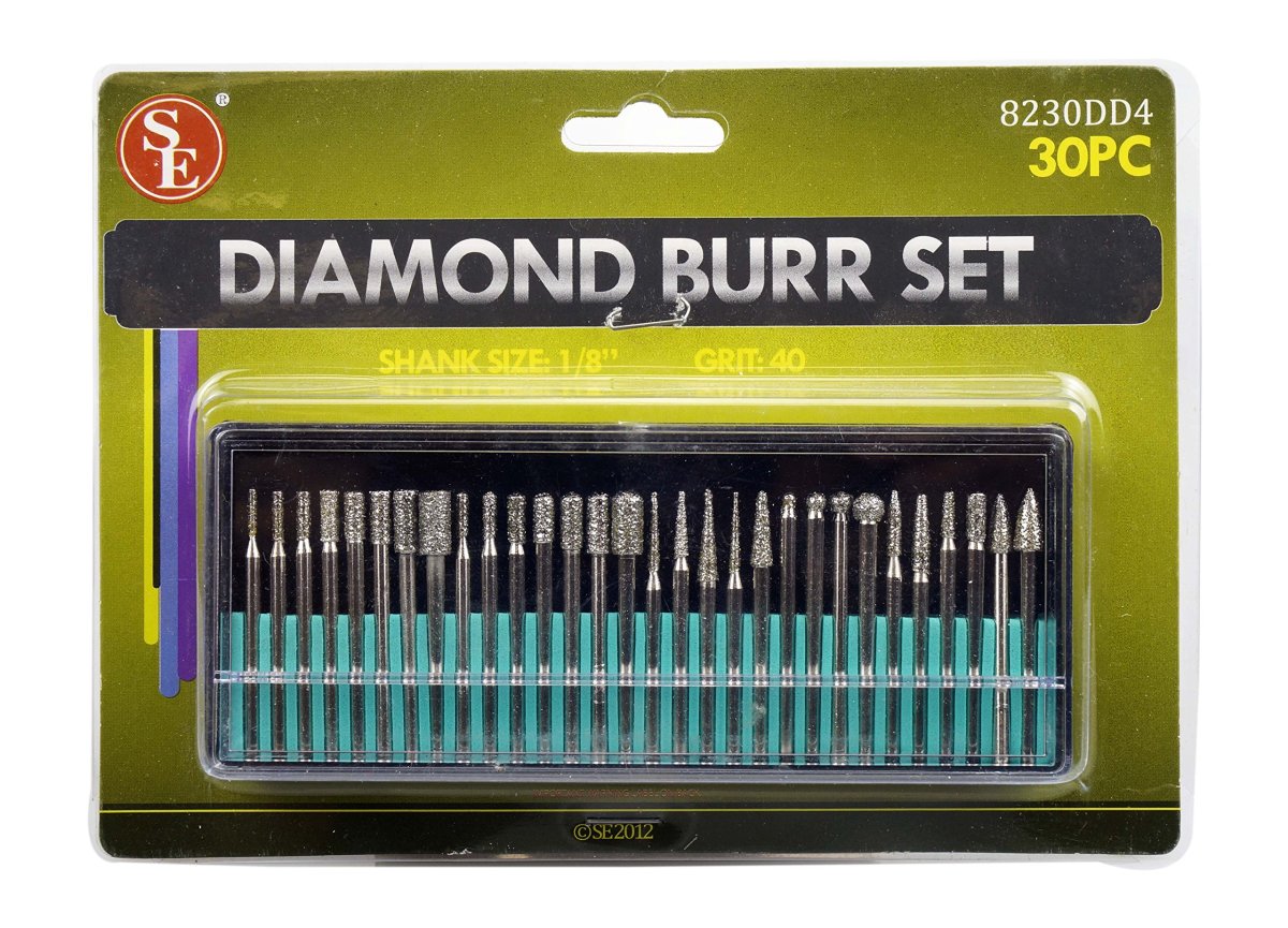 Se 30-piece Set Of Assorted Diamond Burrs 40 Grit 8230dd4