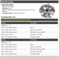 Front Wheel Bearing Hub Assembly For 2005-2018 Toyota Tacoma Rwd