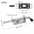 Uxcell Barrel Bolt Latch 2pcs 10x128mm Carbon Steel Galvanized Spring Loaded Gate Pin Sliding Door Lock For Trailer Doors