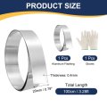 Aluminum Flashing Roll 0 8 X 3 28ft Roof Metal Strip Sheet 4mm Thick With Gloves For House Repair Sealing Window Door