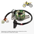 Goofit 4 Coil 10 Wire Generator Magneto Stator Ignition Replacement For Rm250 1996-2000 32101-37e00 32101-37e10 32101-37e20