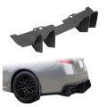 Rear Bumper Diffuser Center Lip Spats Winglet Splitter For 2015 2021 Subaru Wrx And Sti Black Pe Plastic Aerodynamic Apron 