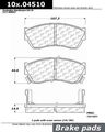 Stoptech 103 04510 Brake Pad Ceramic 