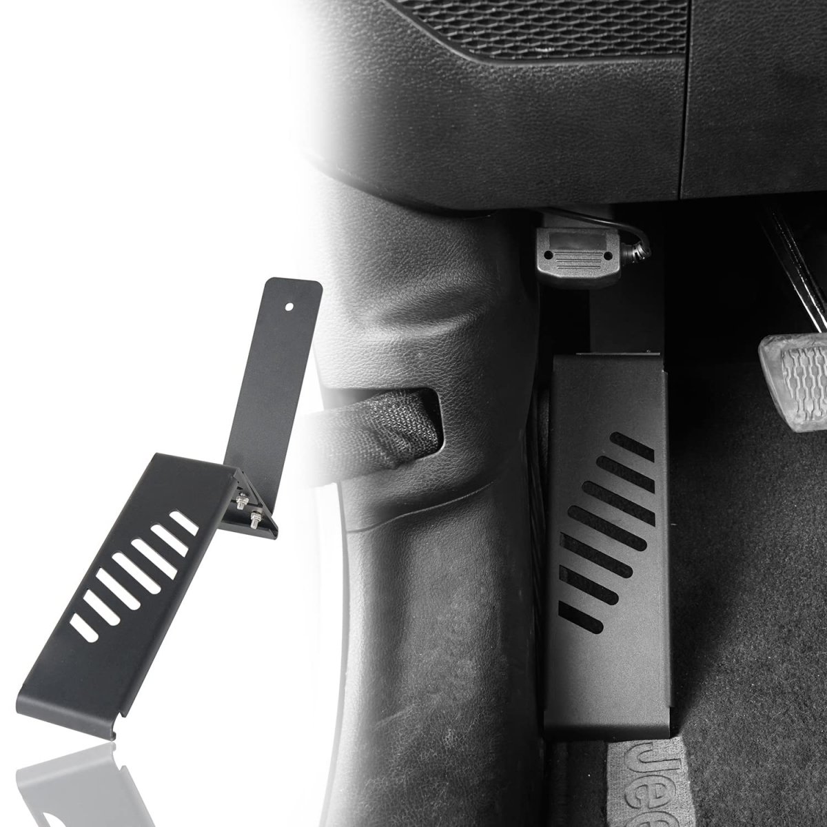 Left Side Dead Pedal For 2018 2026 Jeep Wrangler Jl And Gladiator Jt Automatic Driver Steel Foot Rest With Anti Slip Surface