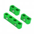 X Autohaux 4 Set 8mm Car Engine Spark Plug Wire Separator Looms Divider Organizer Clamp Aluminum Alloy Green
