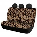 Forchrinse Leopard Print Car Seat Cover For Bench Fashion Back Rear Protector Universal Fit Cars Trucks Suv Sedan 2pcs 