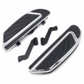 Httmt Chrome Airflow Rider Footboard Kit Compatible With 12- 16 Fld 86-later Fl Softail
