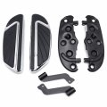 Httmt Chrome Airflow Rider Footboard Kit Compatible With 12- 16 Fld 86-later Fl Softail