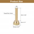 Uxcell M5x25mm Knurled Thumb Screws 4pcs Brass Bolts With Shoulder Grip Knobs Fasteners Tone