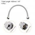 Uxcell 16 Inch Long Faucet Supply Line Connector 4pcs G 3 8 Female Compression Thread X 1 2 Straight 304 Stainless Steel Water